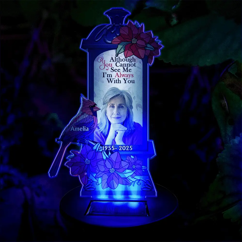 Custom Photo Memorial A Light Remains - Personalized Solar Light - Image 3