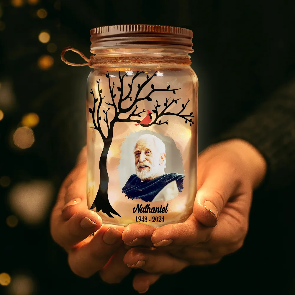 Custom Photo Memorial A Limb Has Fallen From The Family Tree - Personalized Mason Jar Light - Image 3