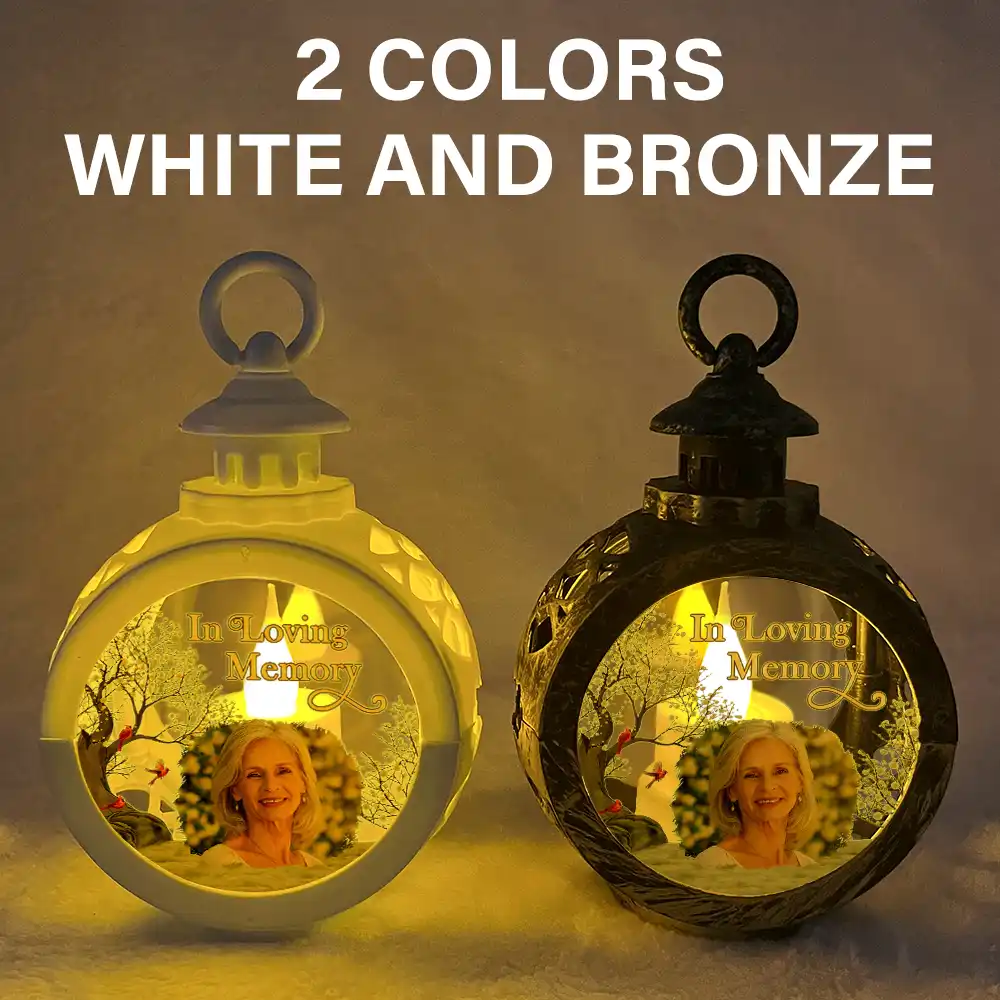 Custom Photo Memorial Although You Cannot See Me - Personalized Candlelight Lantern Ornament - Image 5