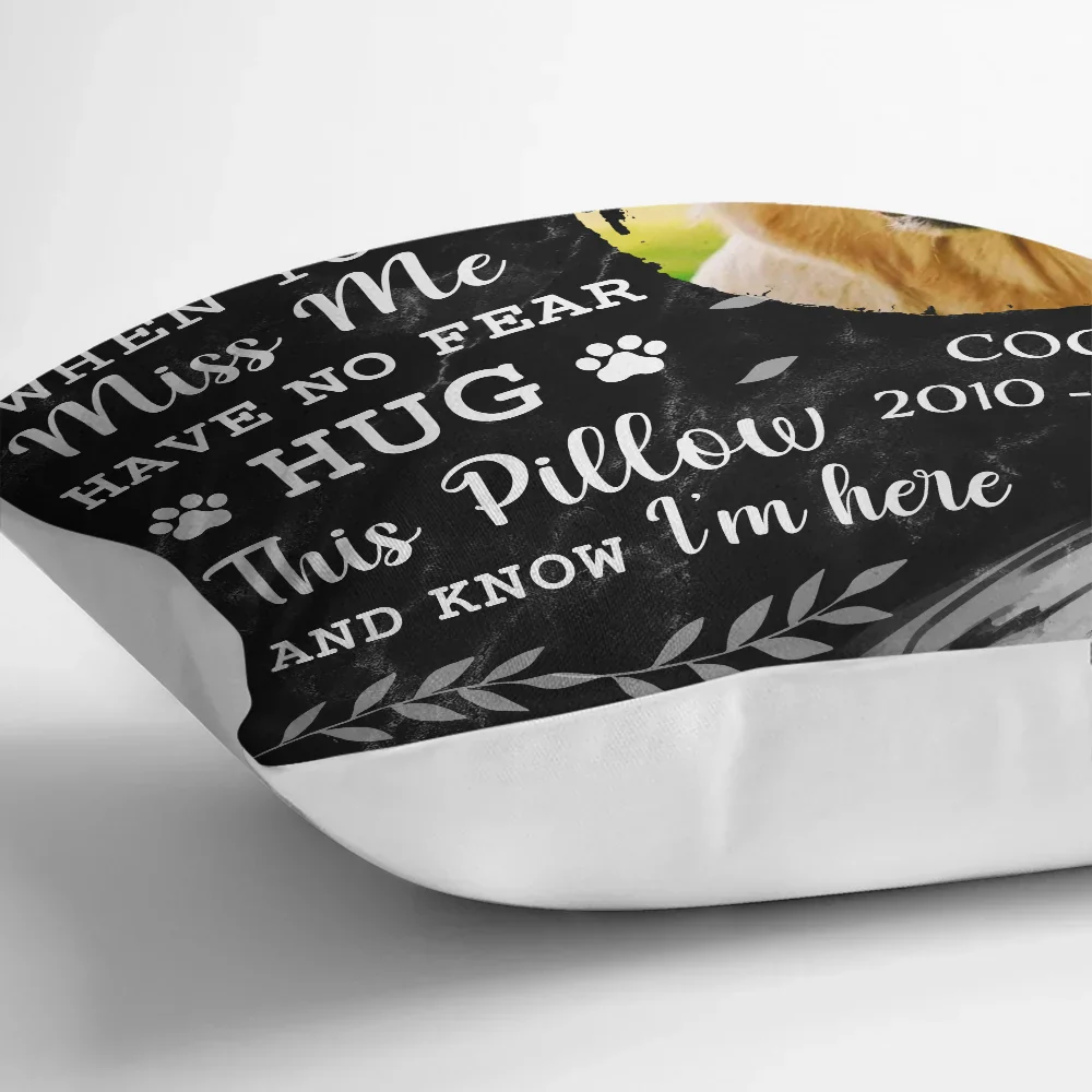Custom Photo Memorial Hug This Pillow And Know I'm Here - Personalized Pillow - Image 3