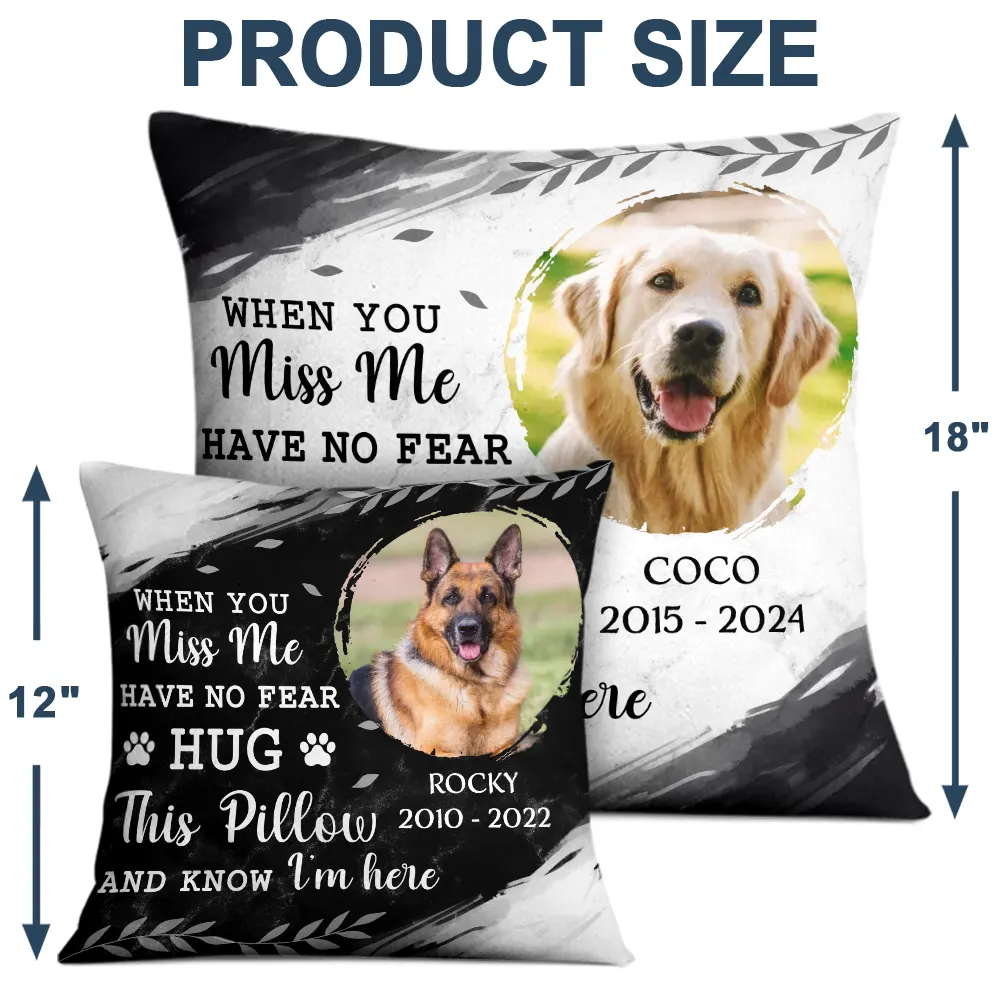 Custom Photo Memorial Hug This Pillow And Know I'm Here - Personalized Pillow - Image 4