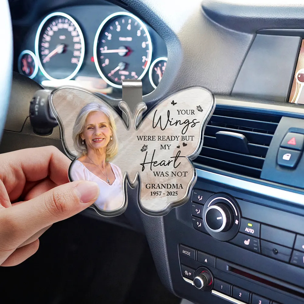 Custom Photo Memorial I Am Always With You - Personalized Custom Shaped Acrylic Car Visor Clip - Image 5