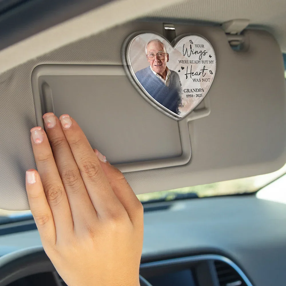 Custom Photo Memorial I Am Always With You - Personalized Custom Shaped Acrylic Car Visor Clip - Image 6