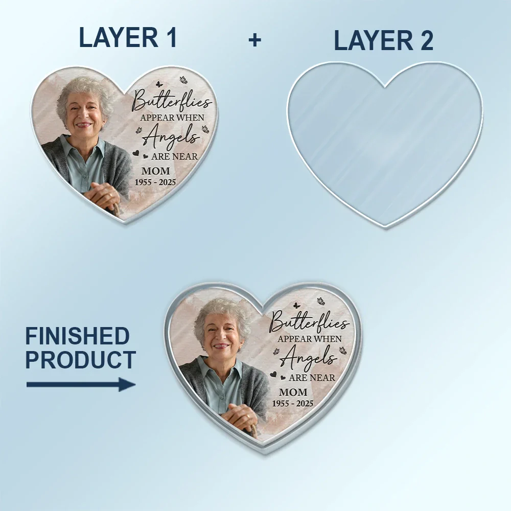Custom Photo Memorial I Am Always With You - Personalized Custom Shaped Acrylic Car Visor Clip - Image 7