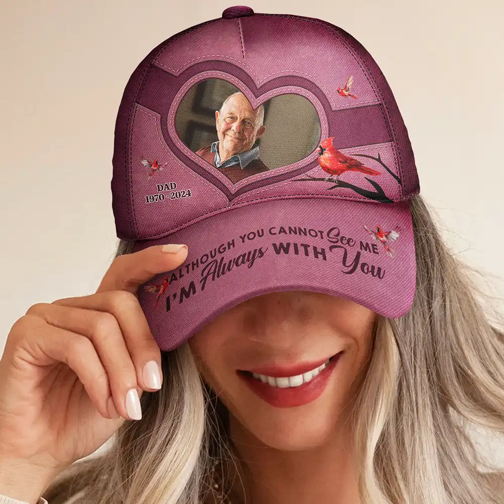 Custom Photo Memorial I'll Carry You With Me Until I See You Again - Personalized Classic Cap - Image 5