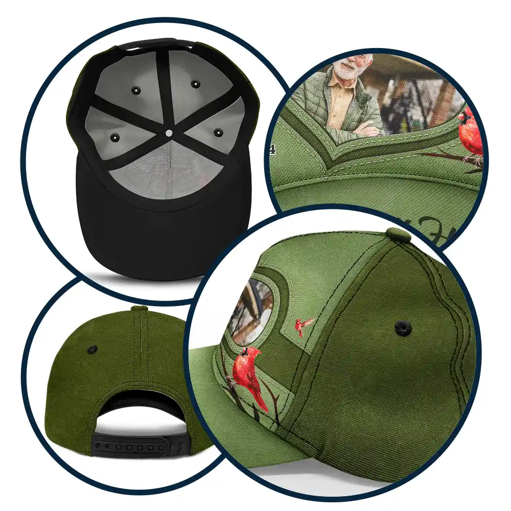 Custom Photo Memorial I'll Carry You With Me Until I See You Again - Personalized Classic Cap - Image 6