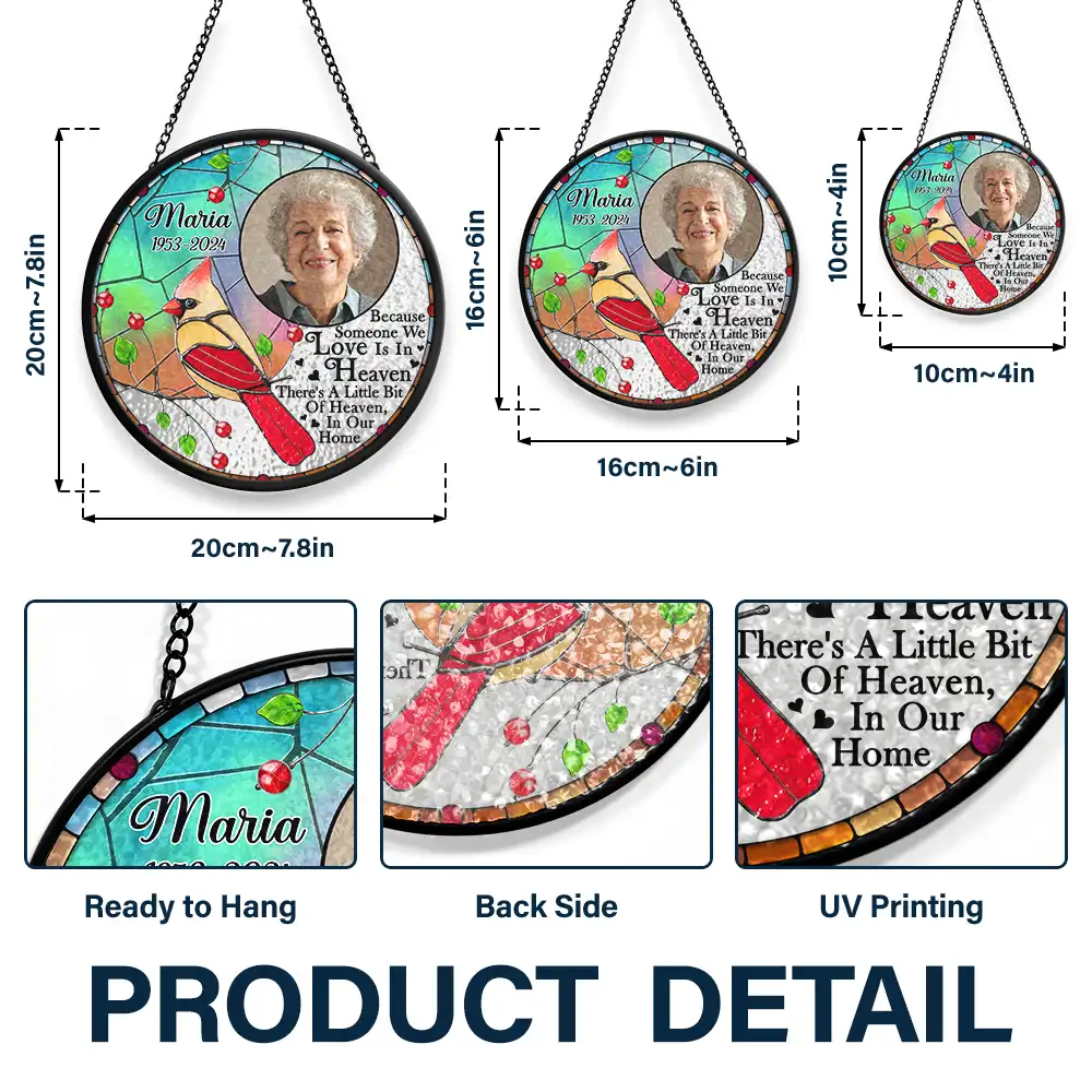 Custom Photo Memorial I'm Always With You Mosaic Printing - Personalized Stained Glass Window Hanging Suncatcher - Image 3