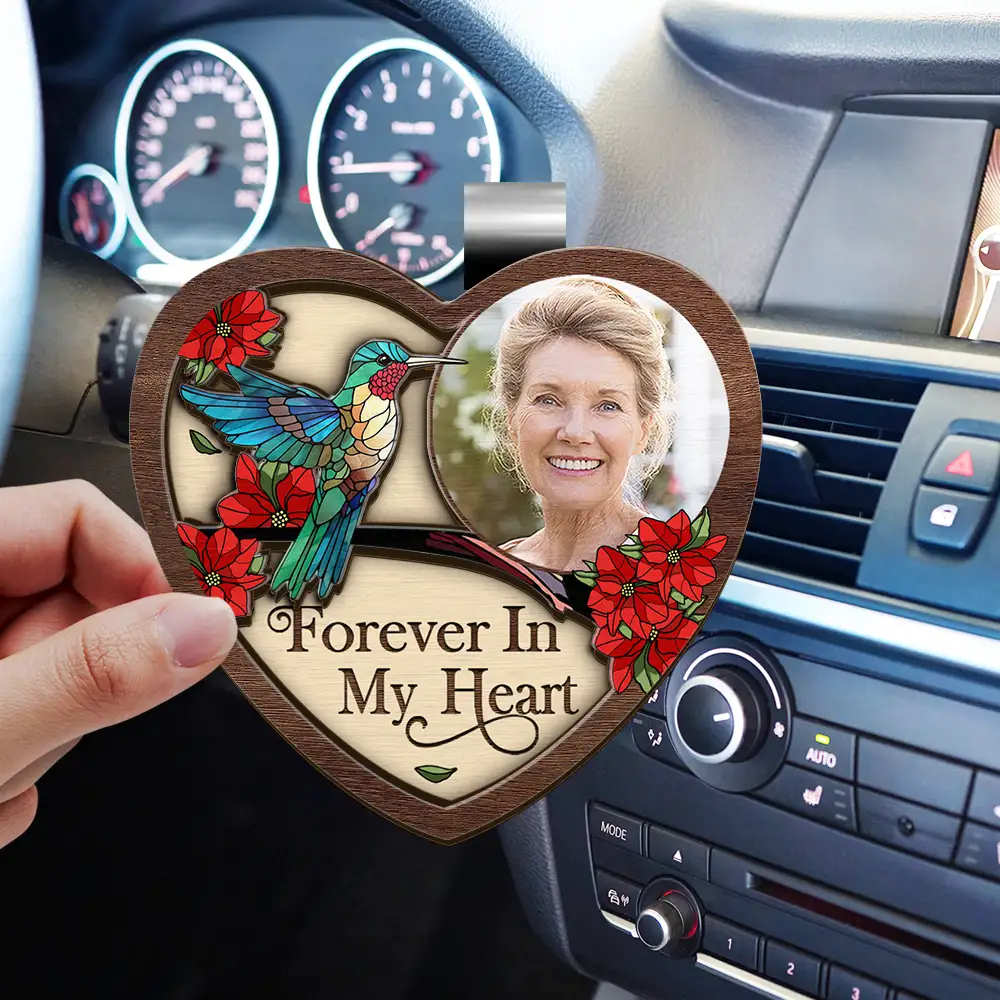 Custom Photo Memorial I'm Always With You - Personalized Custom Shaped Car Visor Clip - Image 3