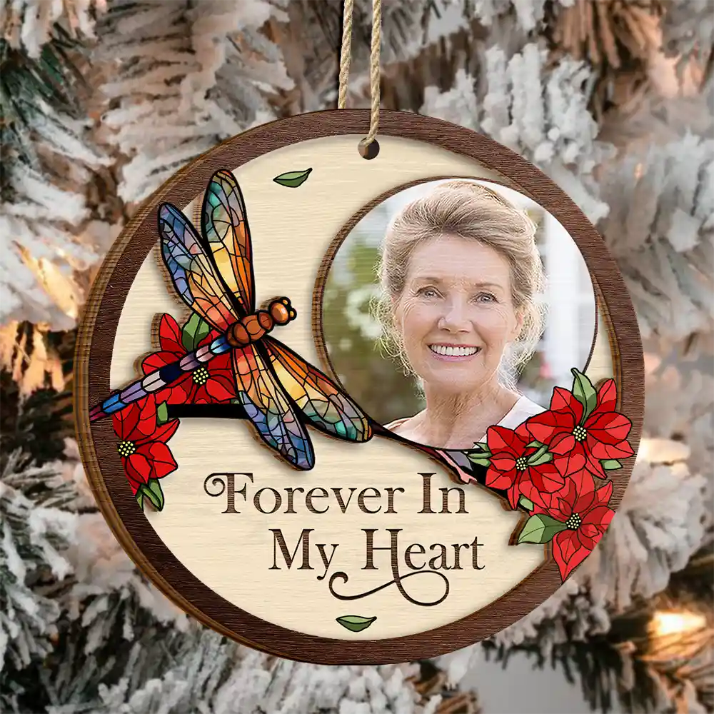 Custom Photo Memorial I'm Always With You - Personalized 2-Layered Wooden Ornament - Image 3