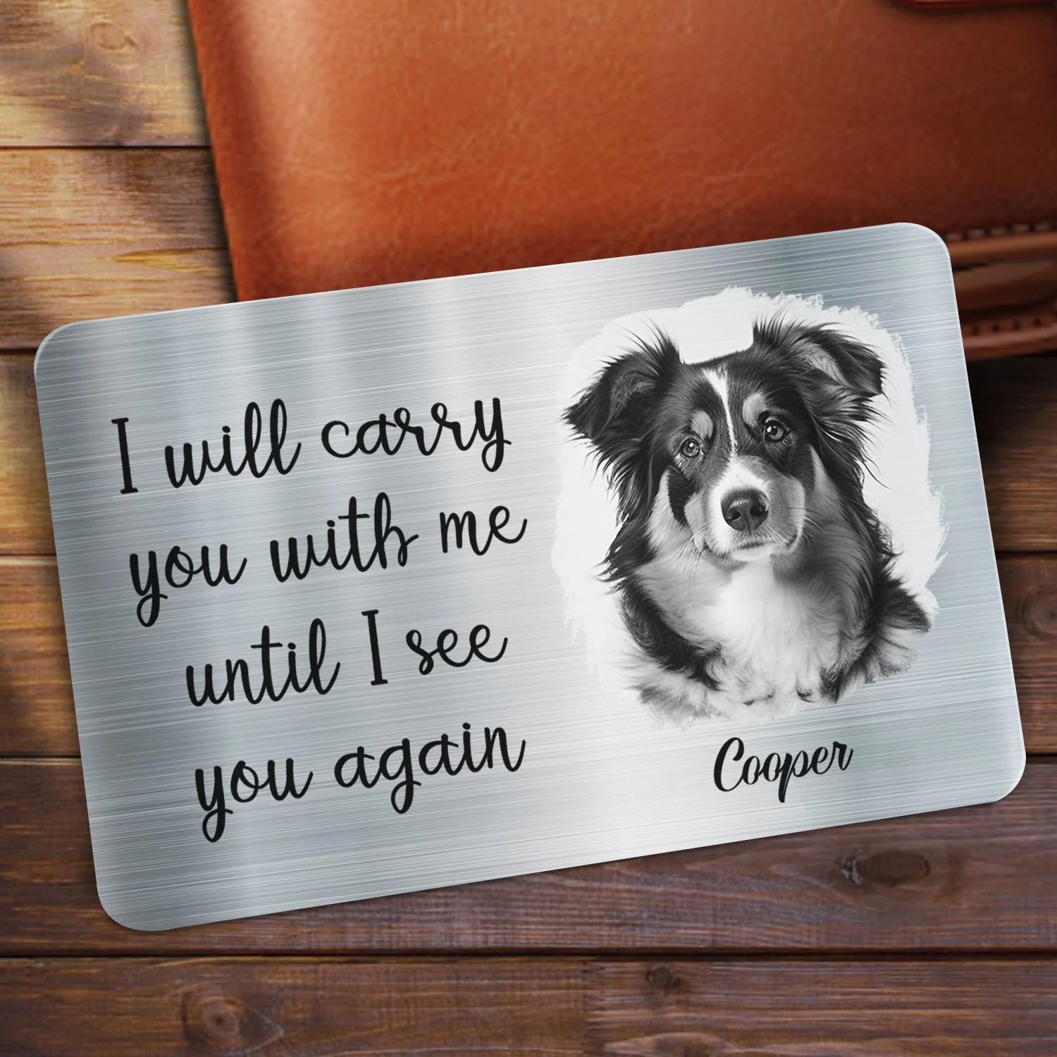 Custom Photo Memorial I'm Always With You - Personalized Aluminum Wallet Card - Image 2