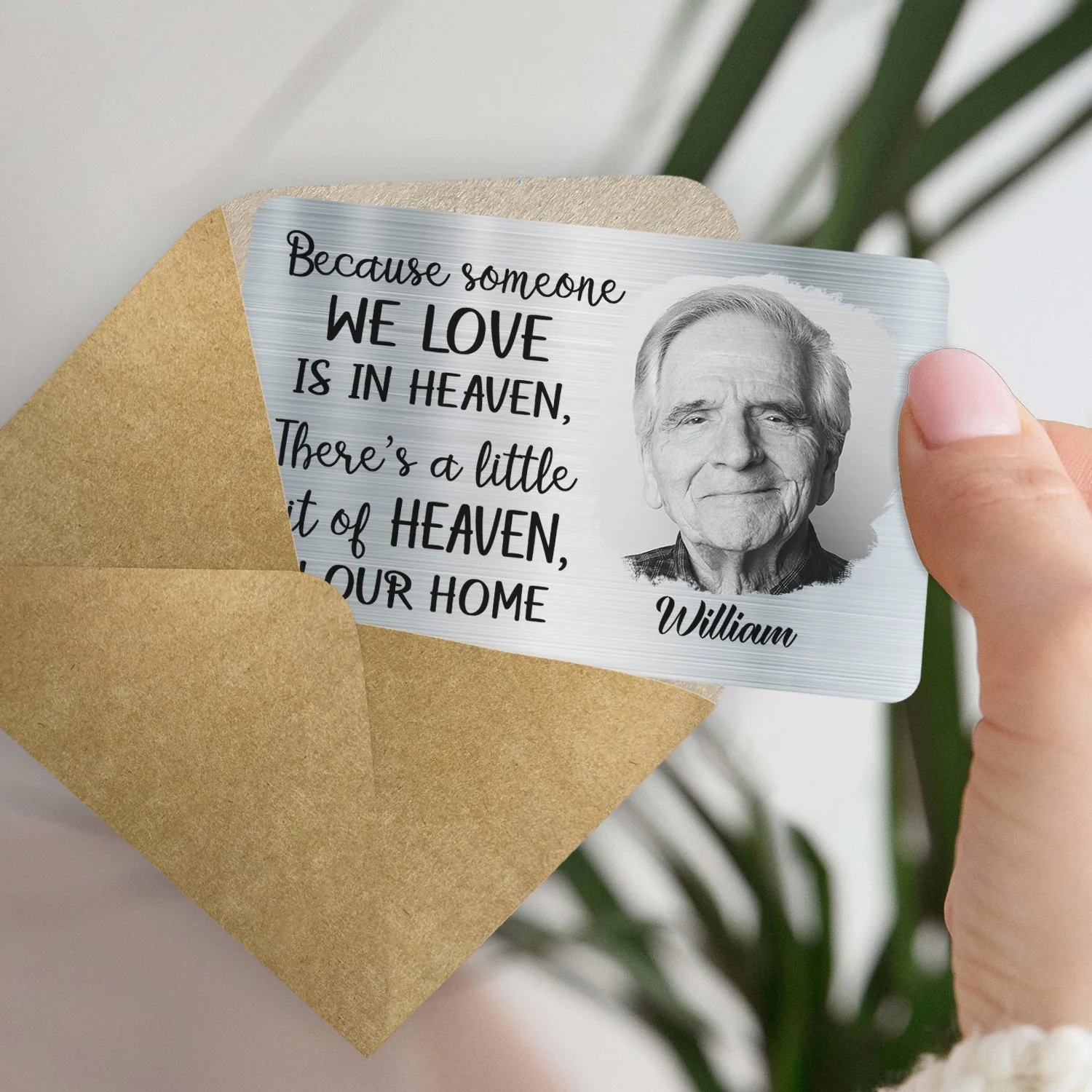 Custom Photo Memorial I'm Always With You - Personalized Aluminum Wallet Card - Image 5