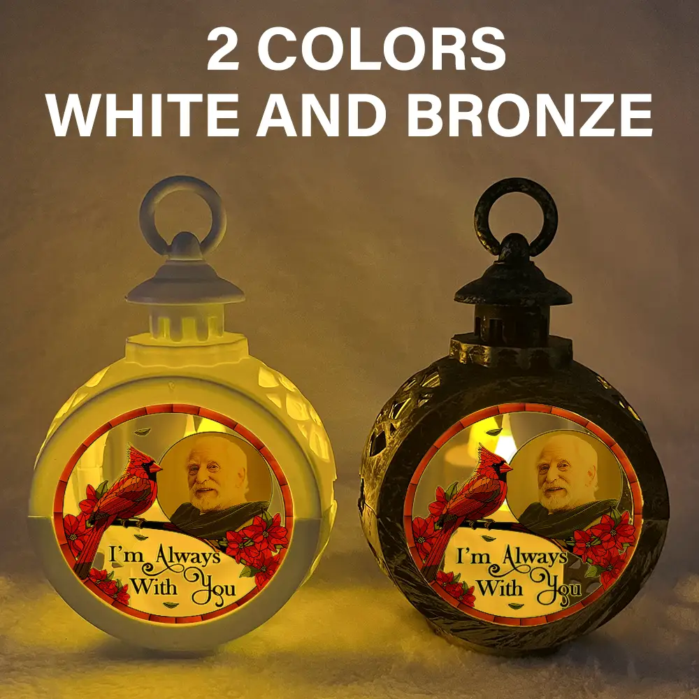 Custom Photo Memorial I'm Always With You - Personalized Candlelight Lantern Ornament - Image 5