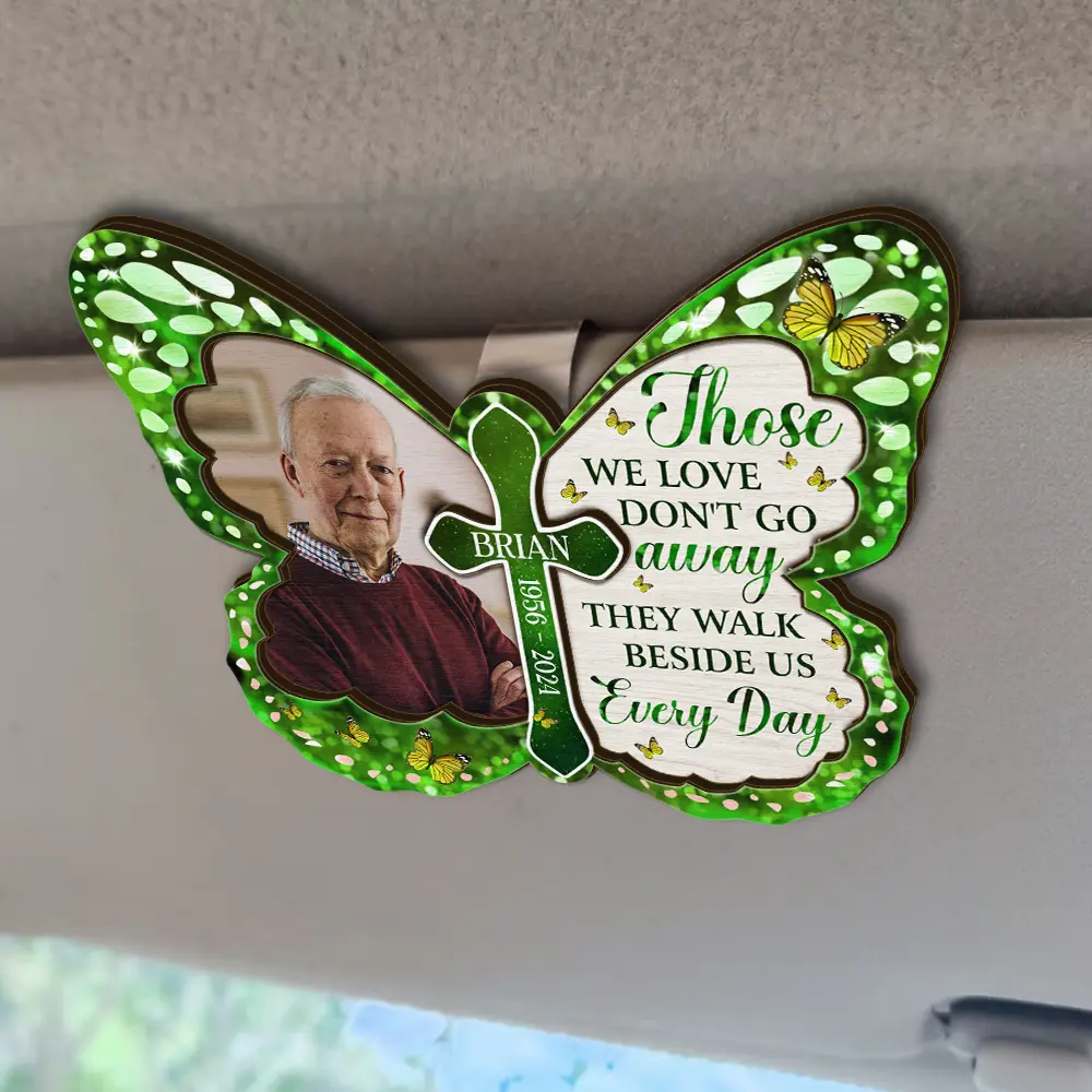 Custom Photo I'm Always With You Memorial - Personalized Custom Shaped Car Visor Clip - Image 2