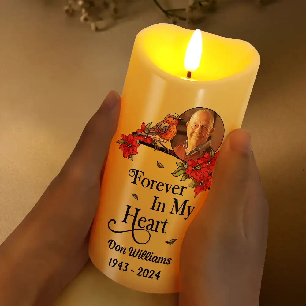 Custom Photo Memorial I'm Always With You - Personalized Flameless LED Candle - Image 3