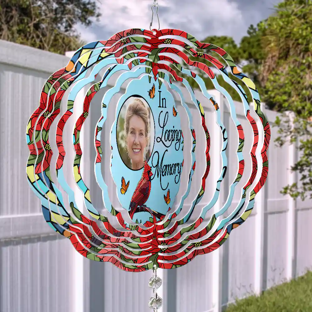 Custom Photo Memorial I'm Always With You - Personalized Wind Spinner - Image 4