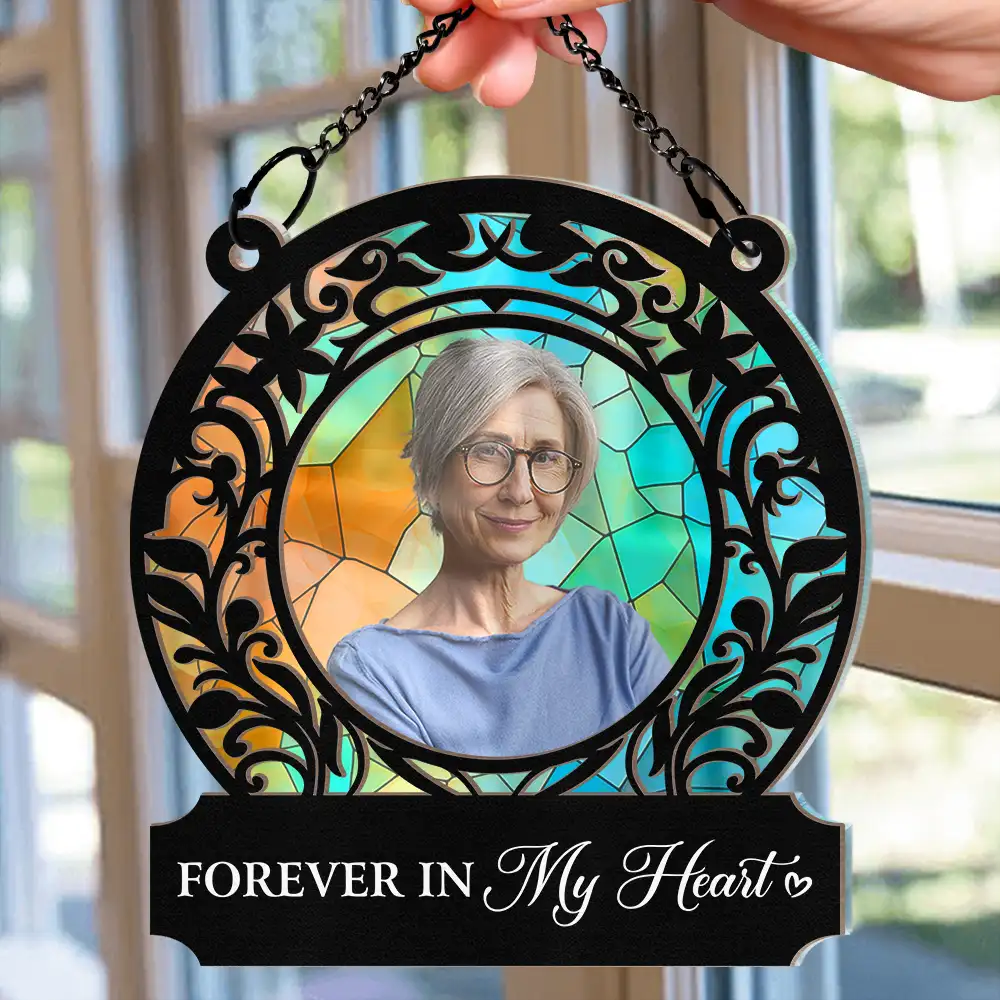 Custom Photo Memorial I'm Always With You - Personalized Window Hanging Suncatcher Ornament - Image 3