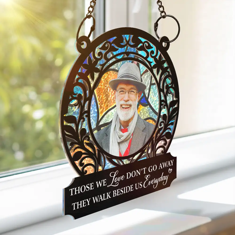 Custom Photo Memorial I'm Always With You - Personalized Window Hanging Suncatcher Ornament - Image 4