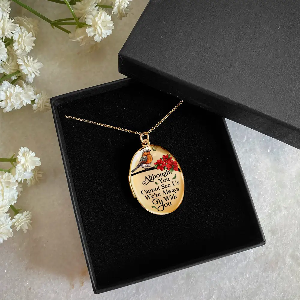 Custom Photo Memorial In Loving Memory Forever In My Heart - Personalized Locket Necklace - Image 5