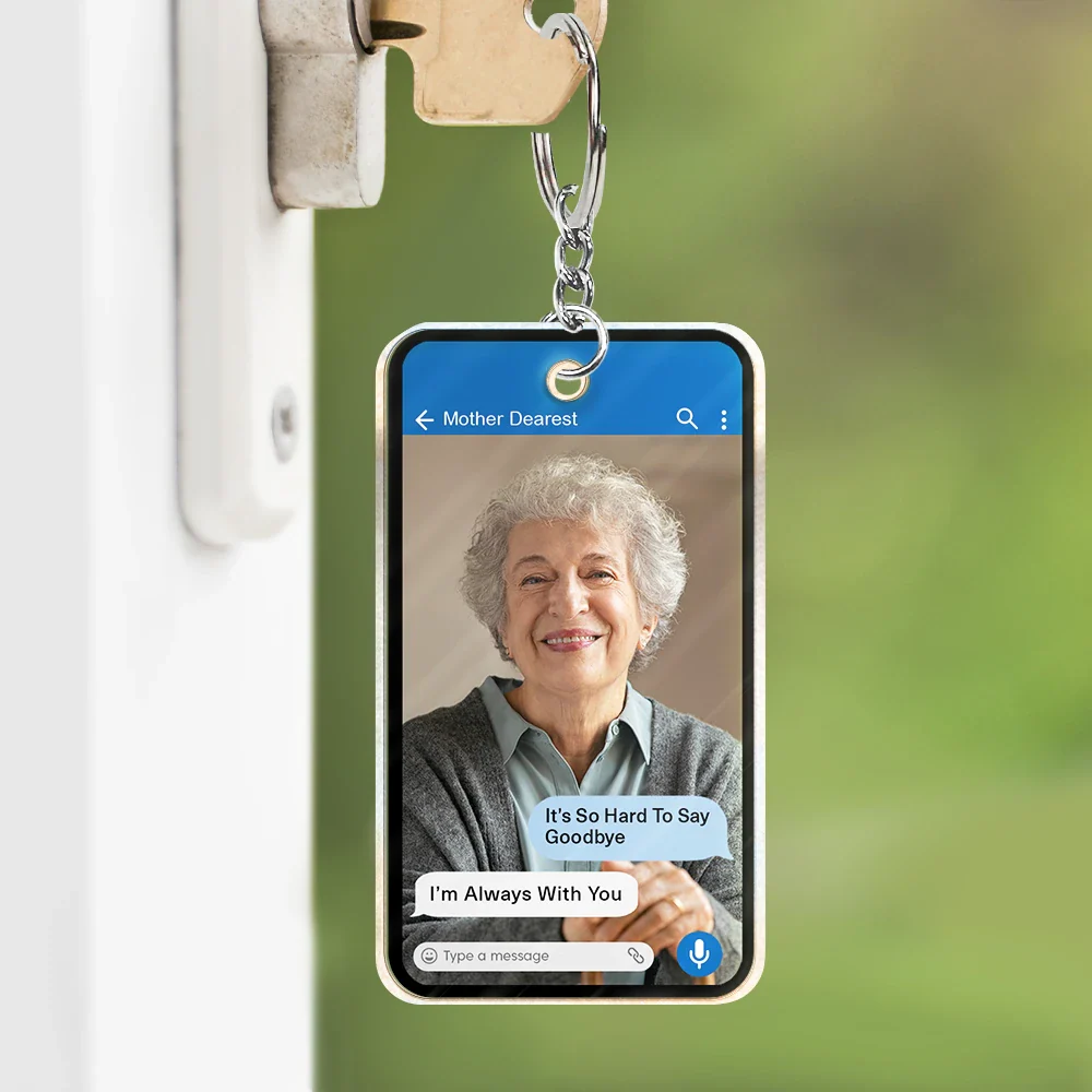 Custom Photo Memorial Message From Loved One - Personalized Acrylic Keychain - Image 3