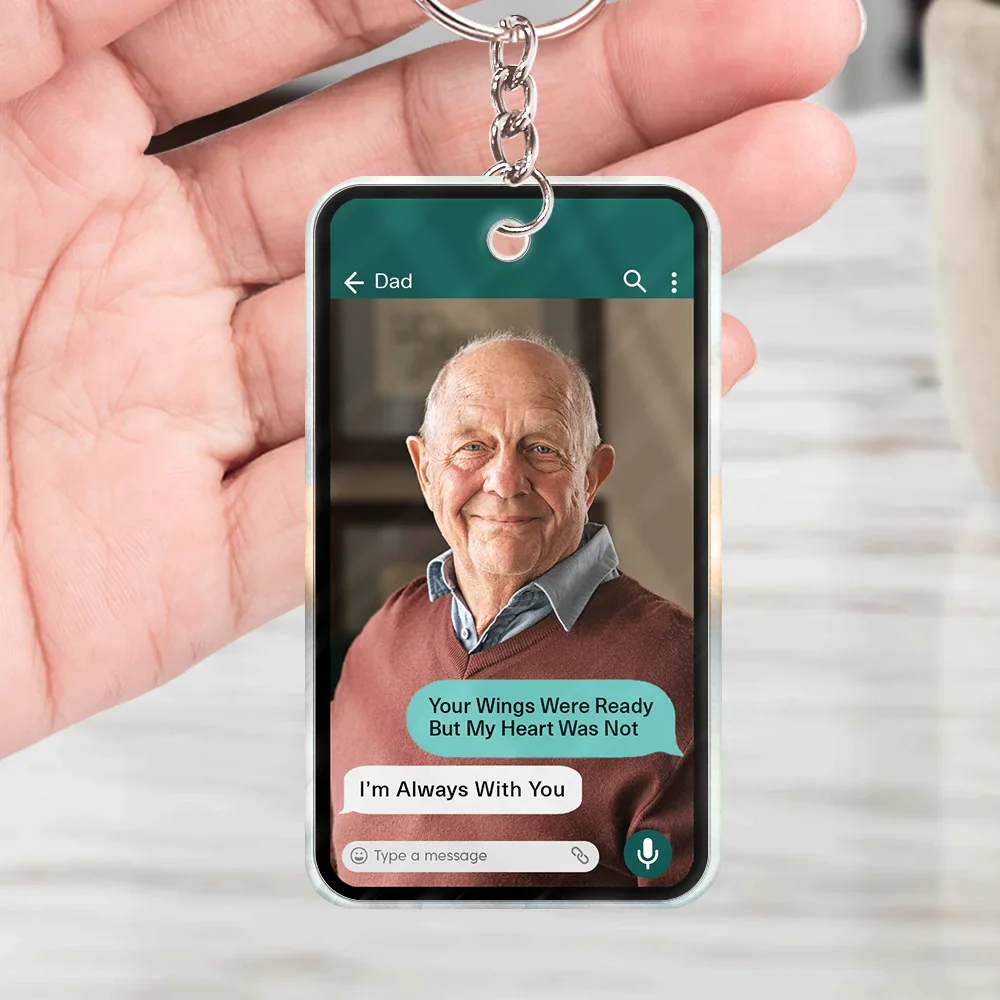 Custom Photo Memorial Message From Loved One - Personalized Acrylic Keychain - Image 4