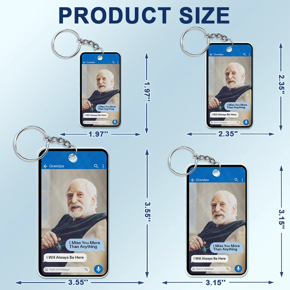 Custom Photo Memorial Message From Loved One - Personalized Acrylic Keychain - Image 5