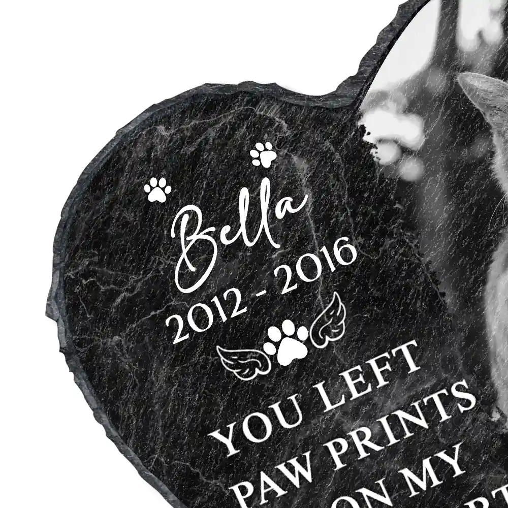 Custom Photo Memorial Missed Beyond Words - Personalized Heart Memorial Garden Stone - Image 2