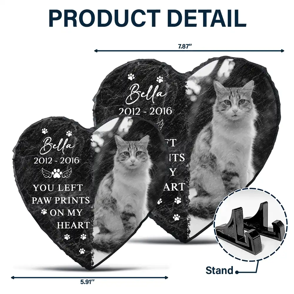 Custom Photo Memorial Missed Beyond Words - Personalized Heart Memorial Garden Stone - Image 5