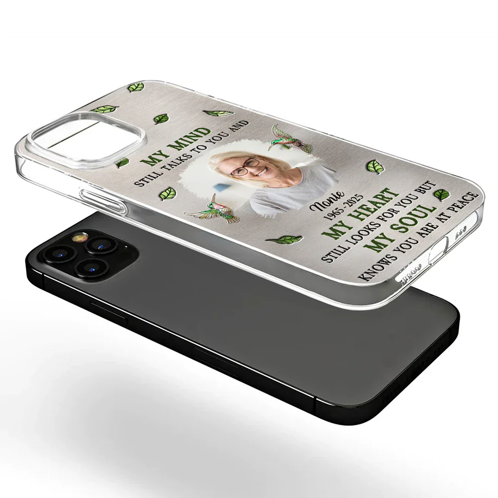 Custom Photo Memorial My Mind Still Talks To You - Personalized Clear Phone Case - Image 6