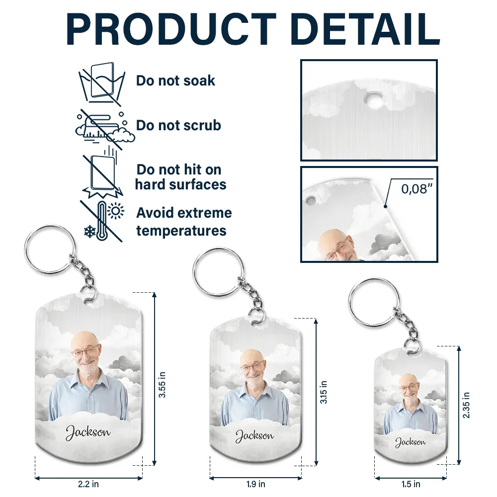 Custom Photo Memorial QR Code Your Voice Is My Favorite Sound - Personalized Aluminum Keychain - Image 7