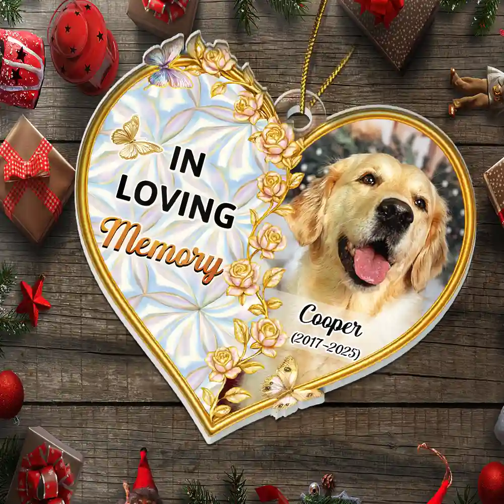 Custom Photo Memorial The Moment Your Heart Stopped - Personalized Custom Shaped Acrylic Ornament - Image 5