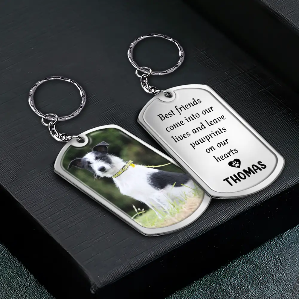 Custom Photo Memorial When Tomorrow Starts - Personalized Aluminum Keychain - Image 2