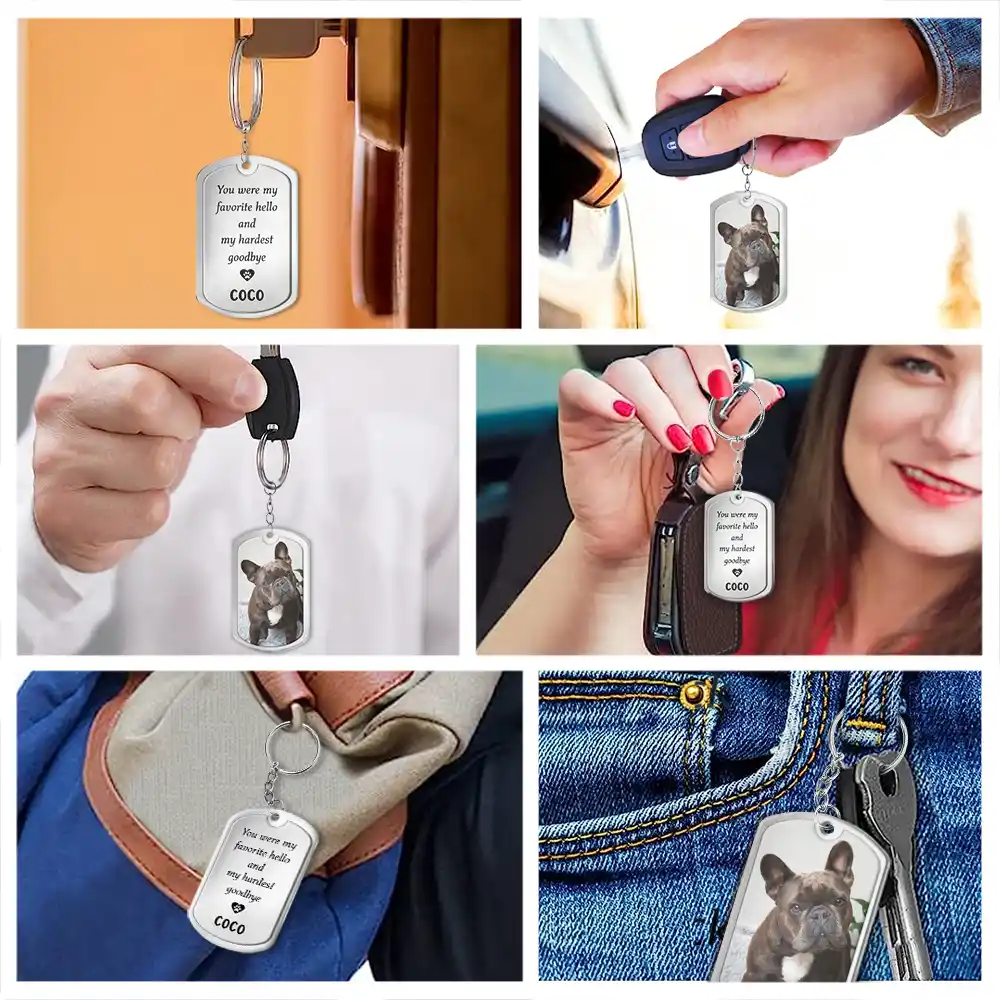 Custom Photo Memorial When Tomorrow Starts - Personalized Aluminum Keychain - Image 6