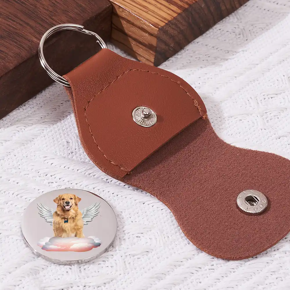 Custom Photo Memorial Whenever You Need A Hug Hold This Tight - Personalized Leather Pocket Hug - Image 3