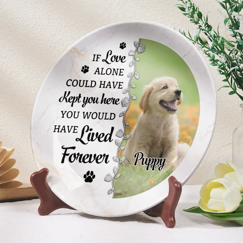Custom Photo Memorial You Were My Favorite Hello And My Hardest Goodbye - Personalized Ceramic Plate - Image 2
