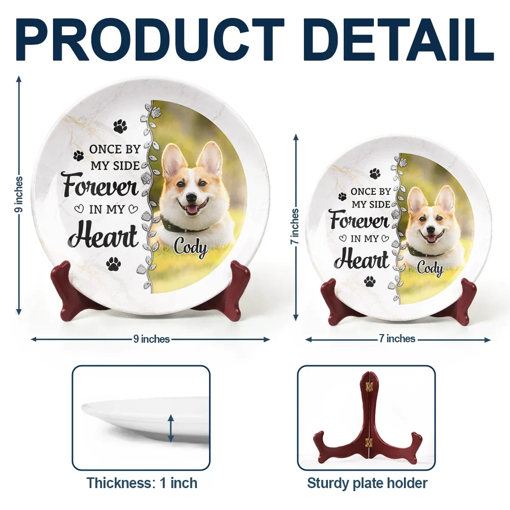 Custom Photo Memorial You Were My Favorite Hello And My Hardest Goodbye - Personalized Ceramic Plate - Image 5