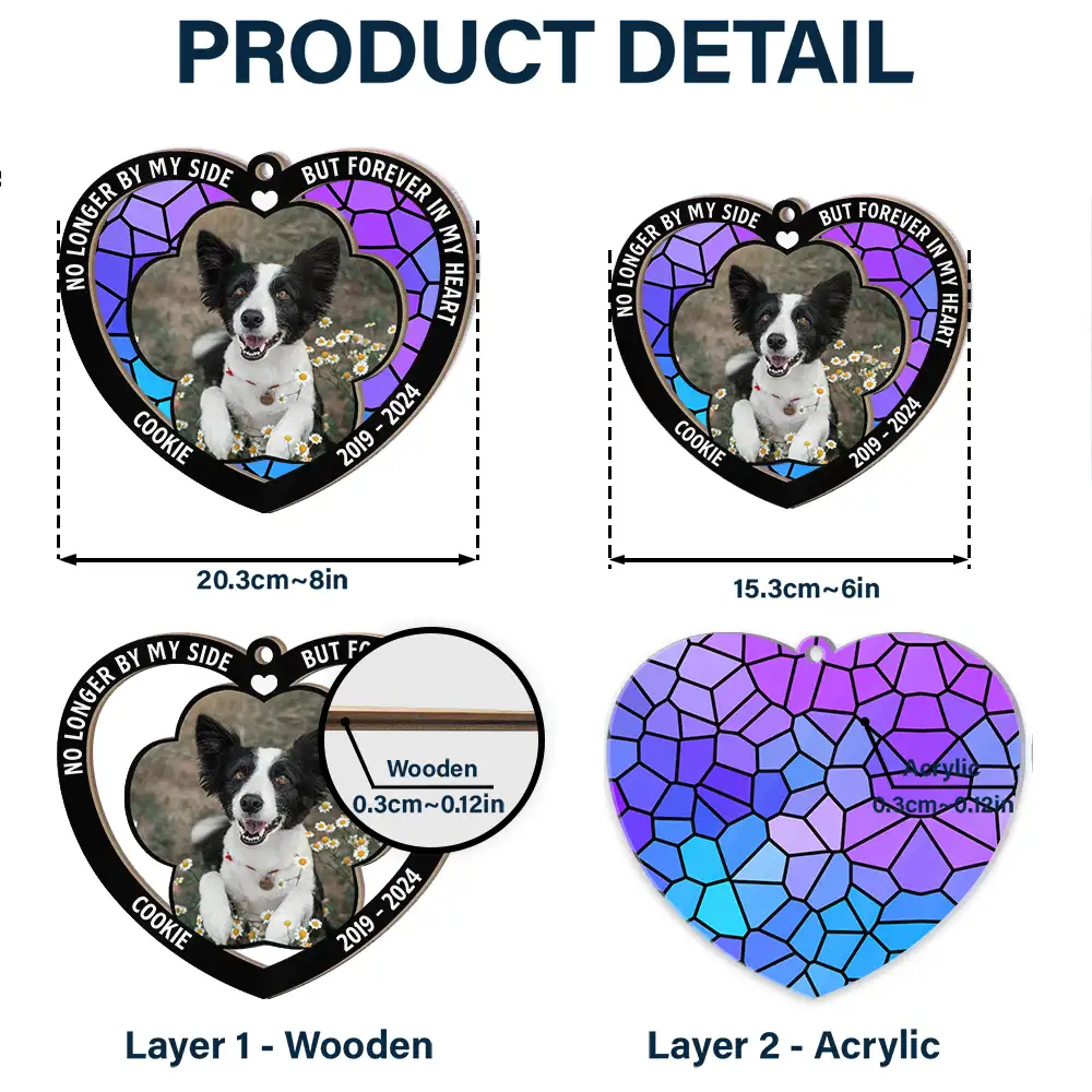 Custom Photo Memorial You Were My Favorite Hello And My Hardest Goodbye - Personalized Window Hanging Suncatcher Ornament - Image 5
