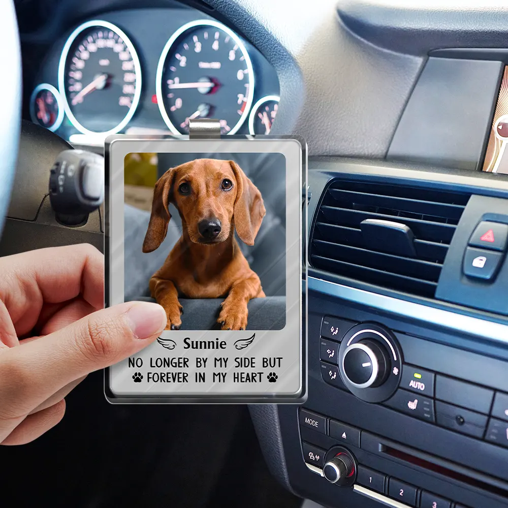 Custom Photo Memorial You Were My Hardest Goodbye - Personalized Custom Shaped Acrylic Car Visor Clip - Image 3