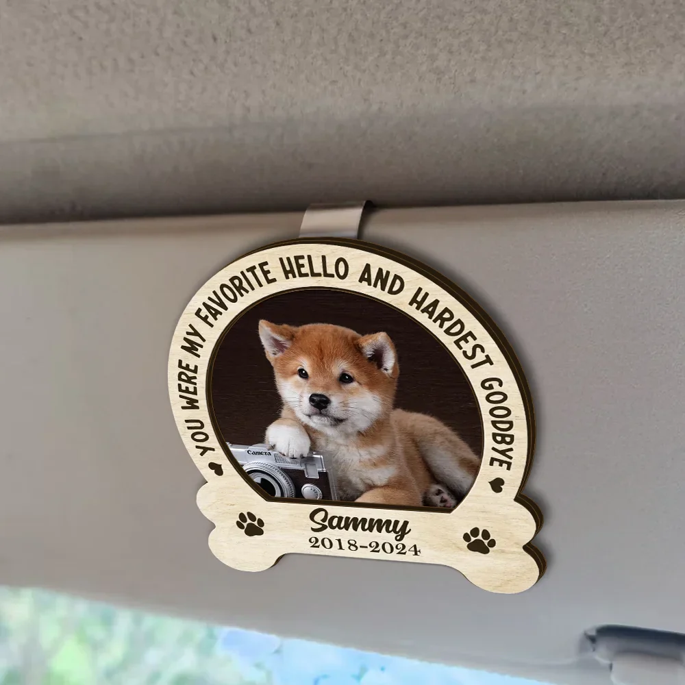 Custom Photo Memorial You Would Have Lived Forever - Personalized Custom Shaped Car Visor Clip - Image 2