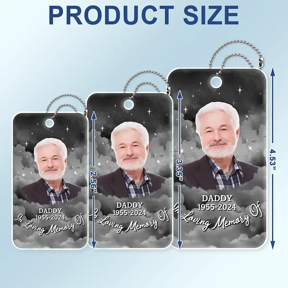 Custom Photo Memorial Your Wings Were Ready - Personalized Acrylic Car Hanger - Image 5