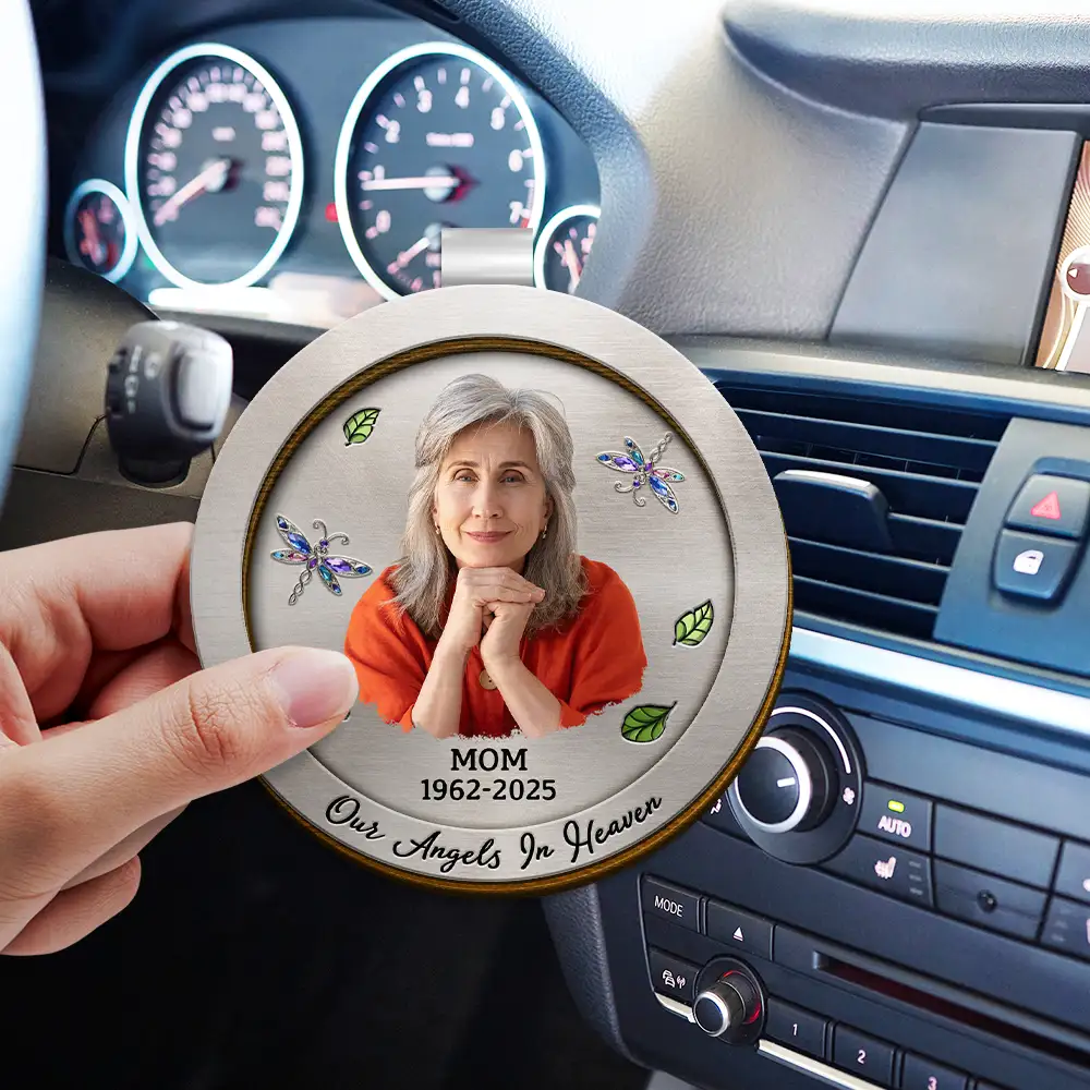Custom Photo Memorial Your Wings Were Ready - Personalized Custom Shaped Car Visor Clip - Image 4