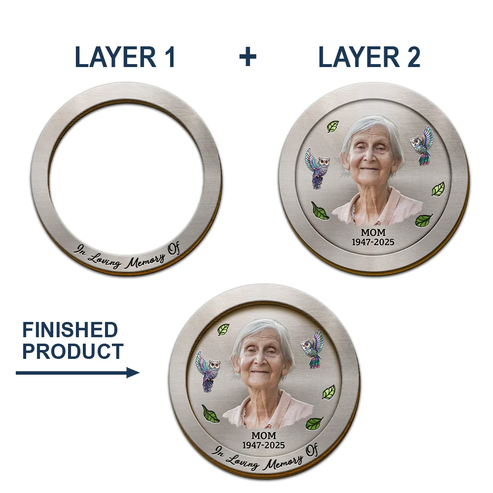 Custom Photo Memorial Your Wings Were Ready - Personalized Custom Shaped Car Visor Clip - Image 6