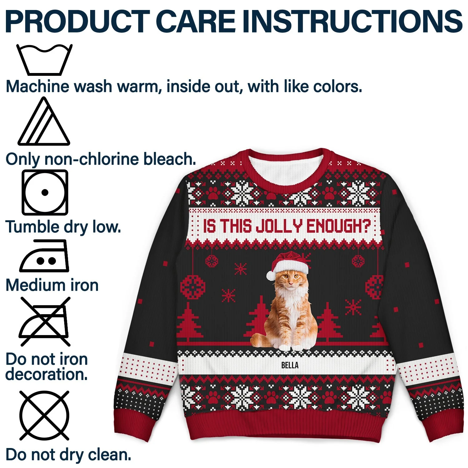 Custom Photo Meowy Catmas Is This Jolly Enough - Christmas Gift For Cat Lovers - Personalized Unisex Ugly Sweater - Image 8