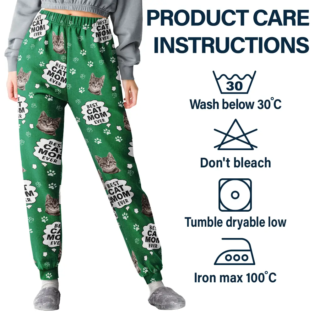 Custom Photo Meowy Catmas Merry Woofmas - Personalized Pajama Pants - Image 6