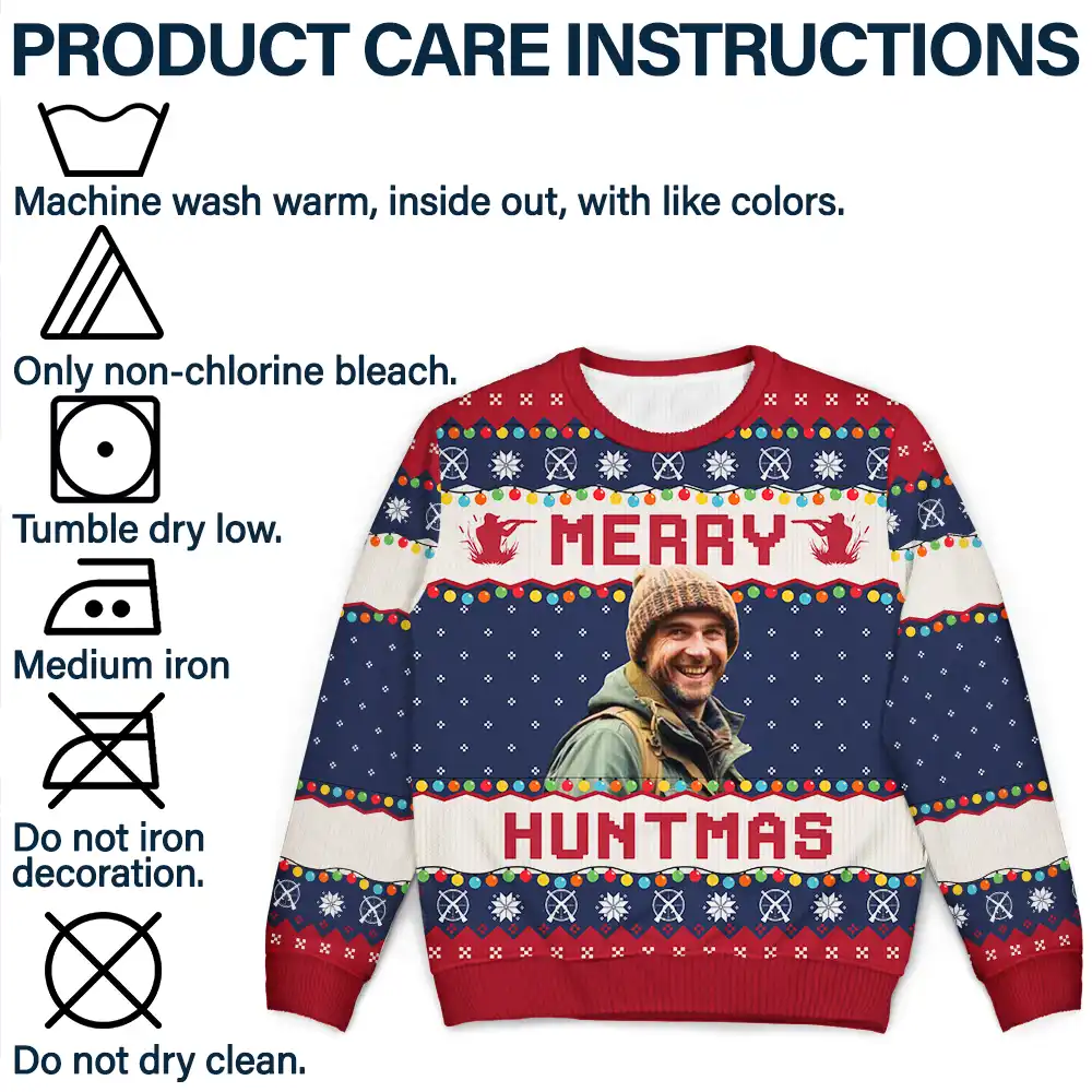 Custom Photo Merry Fishmas - Personalized Unisex Ugly Sweater - Image 8