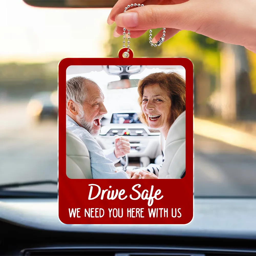 Custom Photo Mom Dad Don't Do Stupid Things - Personalized Acrylic Car Hanger - Image 3
