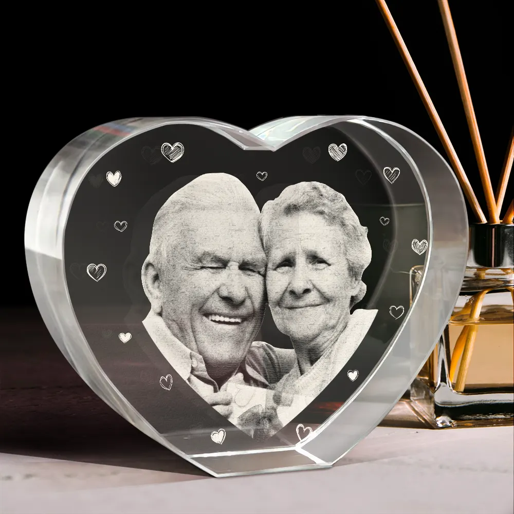 Custom Photo Mom You Are The Heart Of Our Family - Personalized Crystal Heart - Image 3