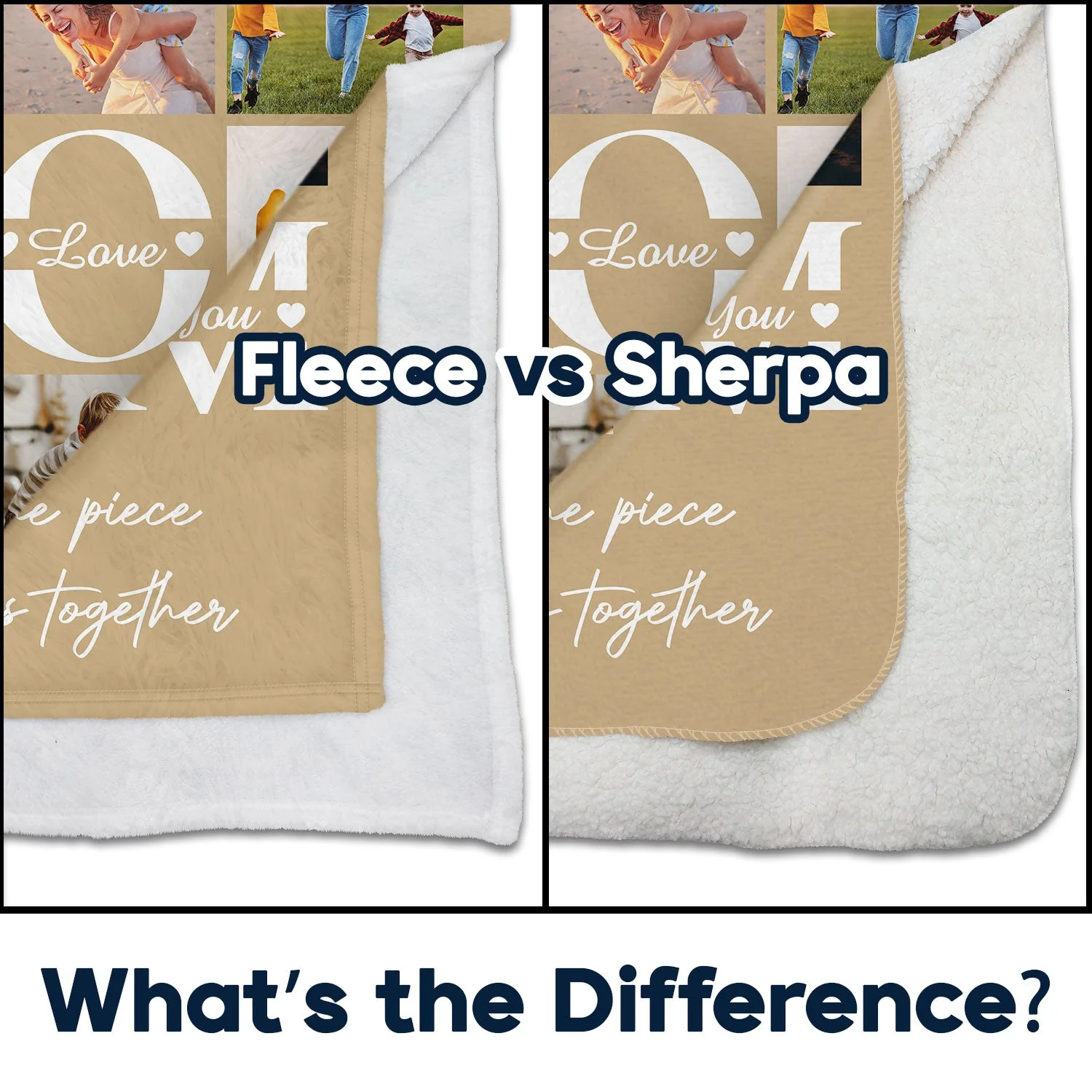Custom Photo Mom You Are The Piece That Hold Us Together - Gift For Mom - Personalized Fleece Blanket, Sherpa Blanket - Image 4