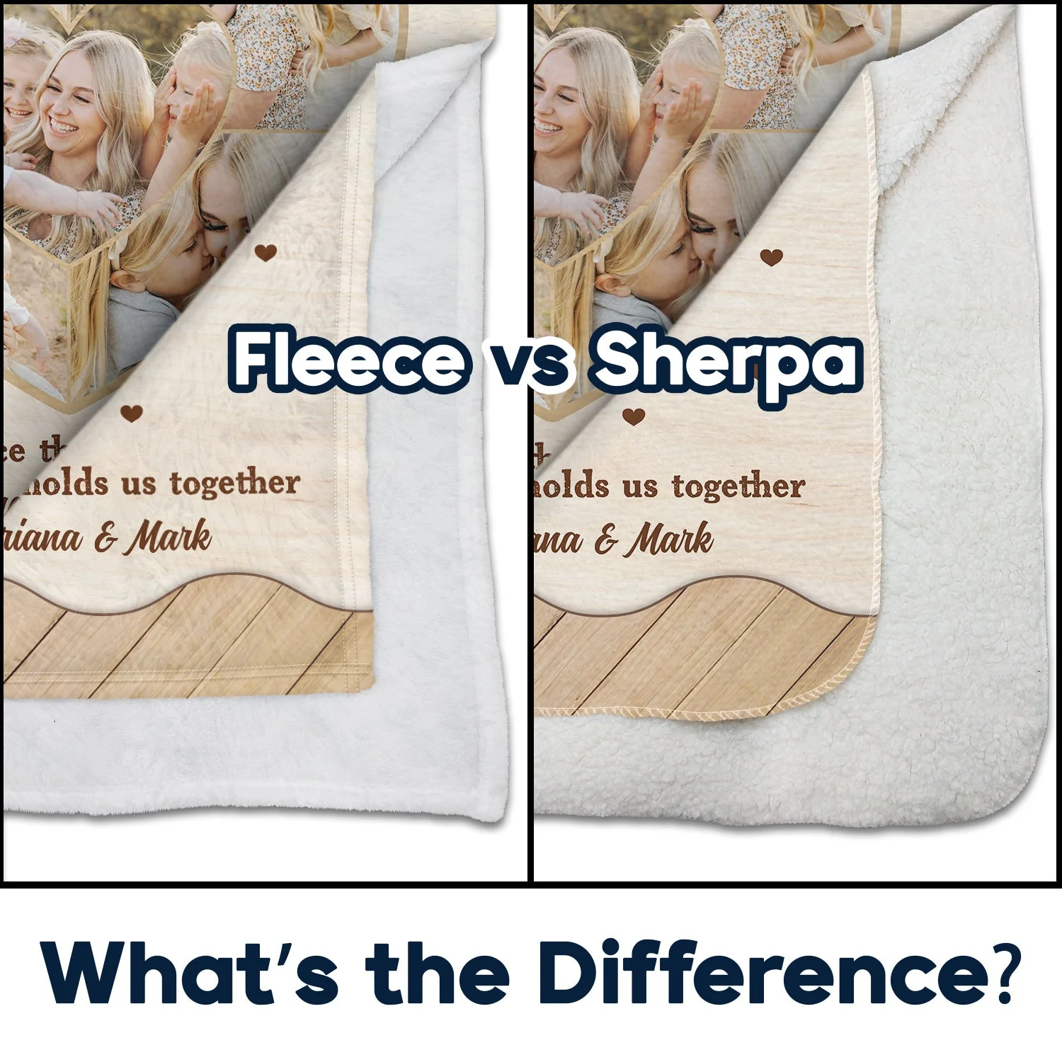 Custom Photo Mommy You Are The Pieces - Gift For Mother, Mom - Personalized Fleece Blanket, Sherpa Blanket - Image 4