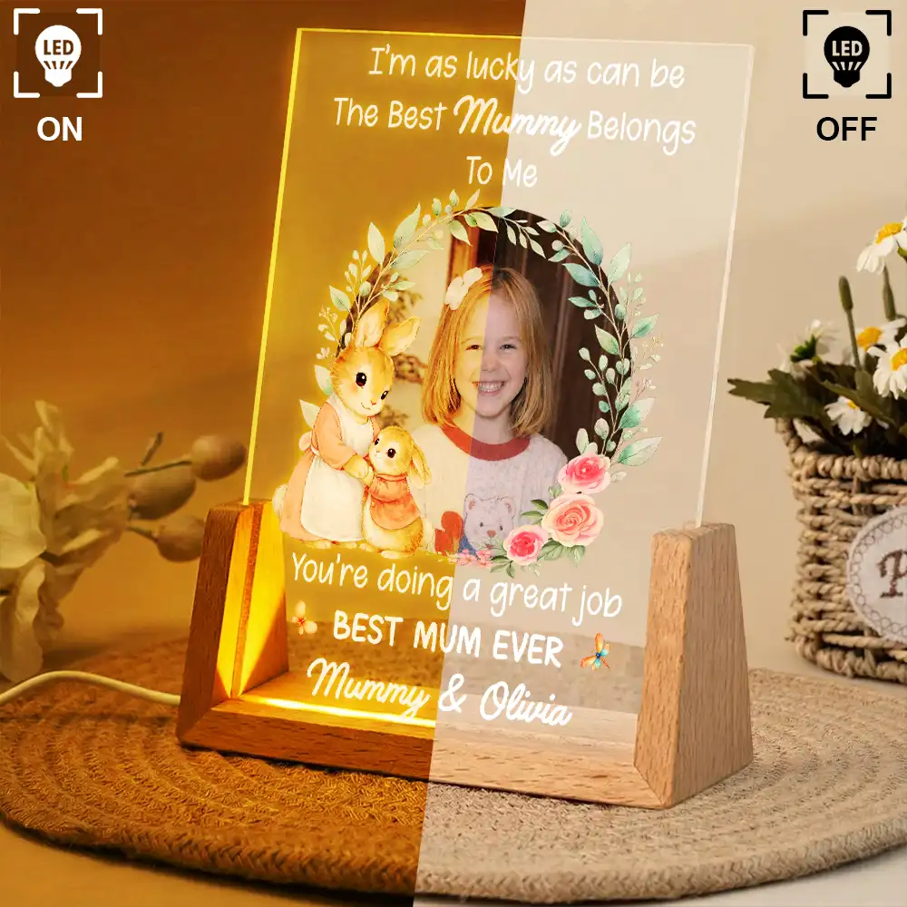 Custom Photo Mommy You're Doing A Great Job - Personalized Night Light - Image 3