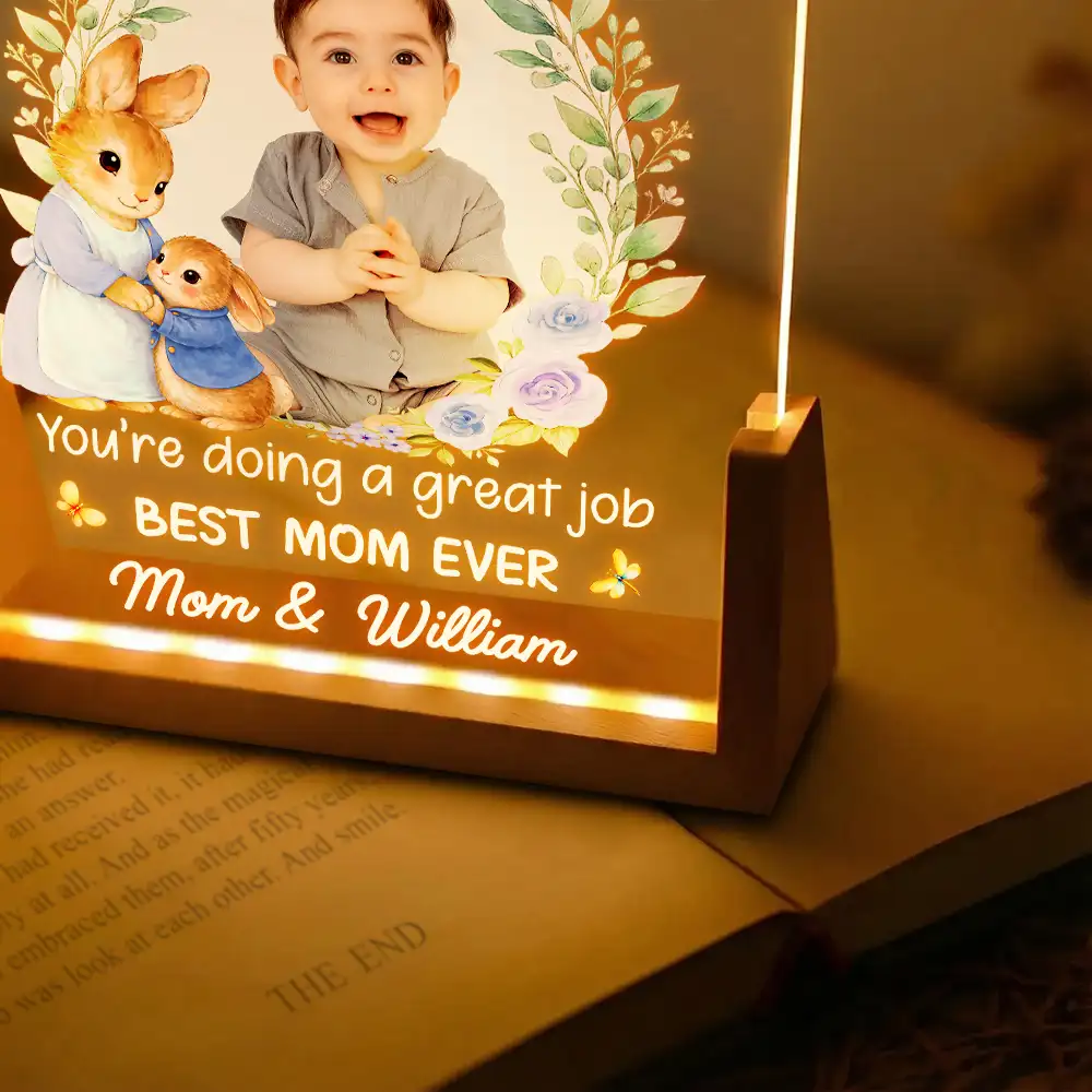 Custom Photo Mommy You're Doing A Great Job - Personalized Night Light - Image 6